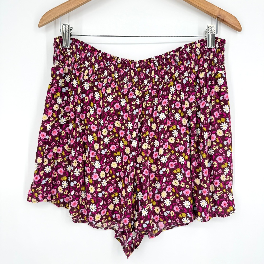 Victoria's Secret Pink‎ Floral Smocked Waist Shorts Size XL - Picture 2 of 10
